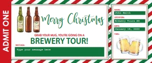 Brewery Tour Ticket Christmas design preview