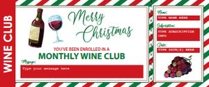 Wine Club Ticket Christmas: Wine Club Membership Ticket