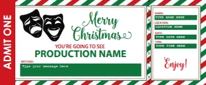 Theatre Ticket Christmas White: Theatre Ticket Christmas White