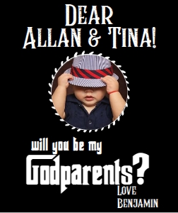 Godparents Beer tag design preview
