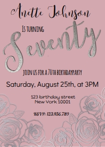 Seventy Pink Silver design preview