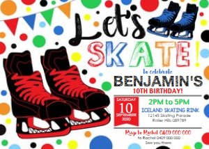 Ice Skating Primary Invitation design preview