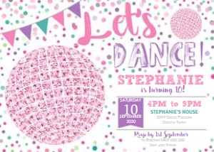 Disco Ball Confetti Invitation design preview