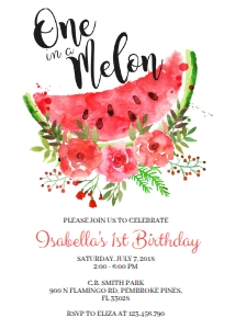One in a Melon Invitation design preview