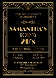 Art Deco Invite design preview