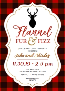 Flannel, Fur & Fizz: Flannel, Fur & Fizz Invitation