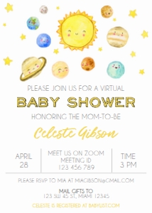 Planet Virtual Baby Shower design preview