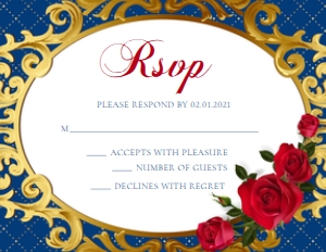 Be Our Guest RSVP Card: Be Our Guest Quince Invite