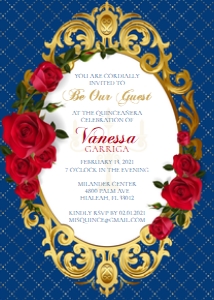 Be our Guest Quinceañera Invitation: Be Our Guest Quince Invite