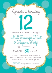Mall Scavenger Hunt Teal design preview