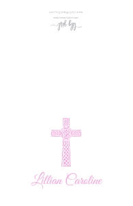 First Communion Note Card_Pink design preview