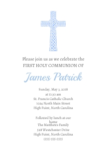 First Communion Boys design preview