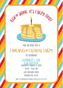 Pancakes & PJs Party Invitation: Pancakes & PJs Party Invitation