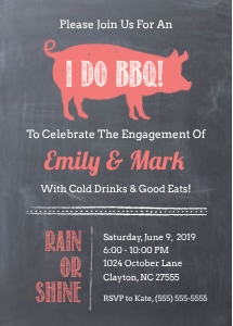 I Do BBQ Invitation design preview