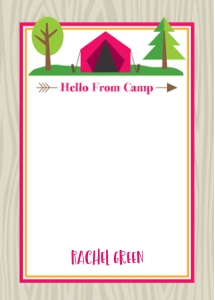 Camp Notecards Pink: Camp Notecards Pink