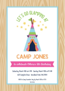 Glamping Invitation: Glamping Invitation