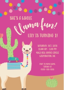 Llama Party Invitation: Llama Party Invitation