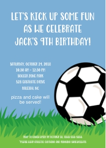 Soccer Invitation_Boy design preview
