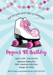 Roller Skating Invitation design preview