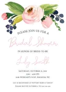 Sweet Watercolor Roses Bridal Shower: Sweet Watercolor Roses Bridal Shower