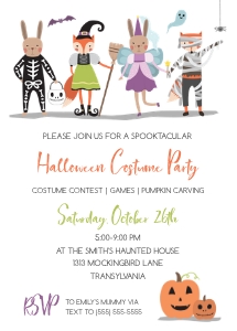 Costume Party Animals design preview