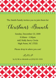 Christmas Brunch Invitation design preview