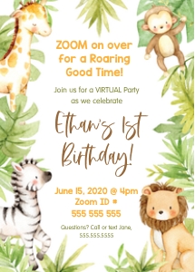Jungle Animal Zoom Party: Jungle Animal Zoom Party