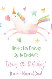 Unicorn Favor Tag: Unicorn Favor Tag