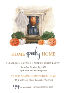 Watercolor Haunted Housewarming design preview