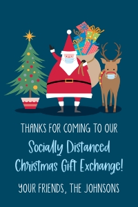 SD Santa & Reindeer Favor Tag design preview
