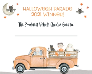 Halloween Parade Gift Certificate design preview