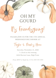 Oh My Gourd_Friendsgiving Invitation: Oh My Gourd_Friendsgiving Invitation