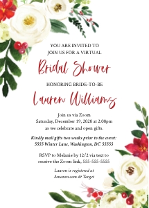 Winter Roses & Berries_Bridal Shower_Invitation design preview