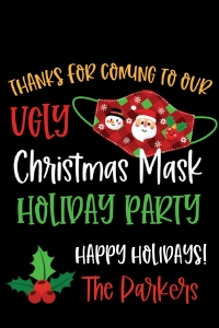Ugly Christmas Mask Party_Favor Tag: Ugly Christmas Mask Party_Favor Tag