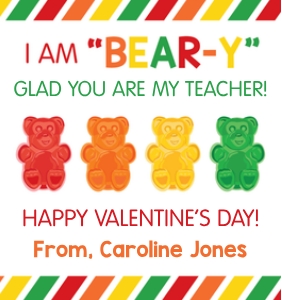 Bear-y Glad Valentine Card_To Teacher: Bear-y Glad Valentine Card_To Teacher
