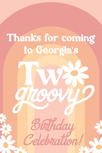 Two Groovy Favor Tag design preview