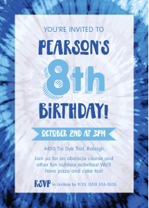 Dark Blue Tie Dye_Invitation design preview
