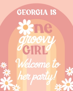 One Groovy_Rainbow_Welcome Sign: One Groovy_Rainbow_Welcome Sign
