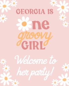 One Groovy Girl_Welcome Sign: One Groovy Girl_Welcome Sign