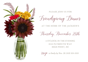 Friendsgiving Dinner_Fall Flowers_Invitation design preview
