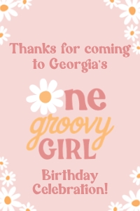 One Groovy Girl_Favor Tag: One Groovy Girl_Favor Tag