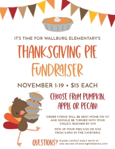 Thanksgiving Pie Fundraiser Flyer: Thanksgiving Pie Fundraiser Flyer