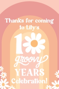 10 Groovy Years_Favor Tag: 10 Groovy Years_Favor Tag