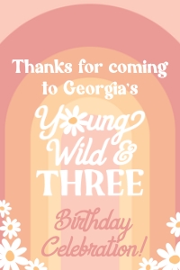 Young Wild & Three_Favor Tag design preview