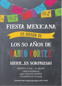 Es Sorpresa Fiesta Mexicana_Invitation: Es Sorpresa Fiesta Mexicana_Invitation