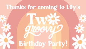 Two Groovy_Favor Box Label design preview