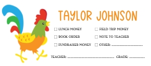 Chicken School Envelope design preview
