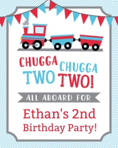 Chugga Chugga Two Two Welcome Sign_16x20 design preview