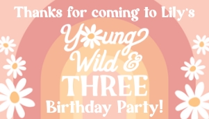 Young Wild & Three_Favor Box Label design preview