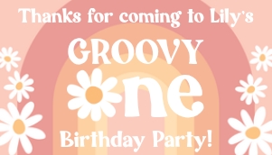 Groovy ONE_Favor Box Label: Groovy ONE_Favor Box Label